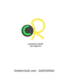 Anfangsbuchstabe cR Firmenname. Logo-Design für Geschäfts- und Firmenidentität.