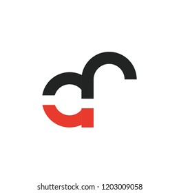 Initial letter cr lowercase logo design template