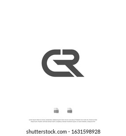 Initial letter CR, RC, C, R uppercase modern logo design template elements. Bold letter Isolated on white background. can be used for business, consulting group company.