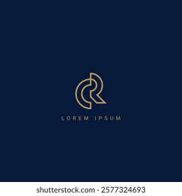 Initial letter CR, RC modern monogram and elegant logo design, premium logo on luxury background