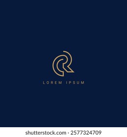 Initial letter CR, RC modern monogram and elegant logo design, premium logo on luxury background