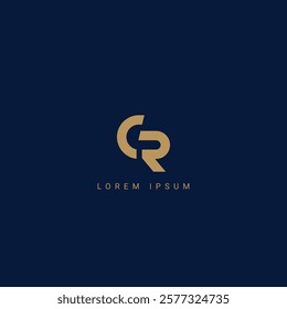 Initial letter CR, RC modern monogram and elegant logo design, premium logo on luxury background