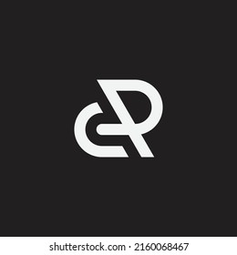 Initial letter CR or RC template logo design vector