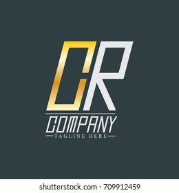 Initial Letter CR Rounded Design Logo