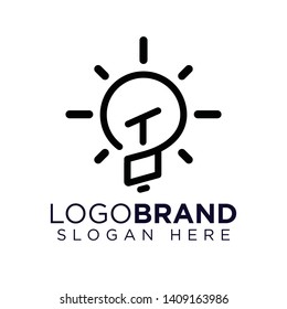 TO Initial Letter with creative bulb Logo vector