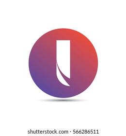 initial letter i creative circle logo typography design for brand and company identity. gradient red and purple color