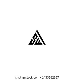Initial Letter Creative Logo SW