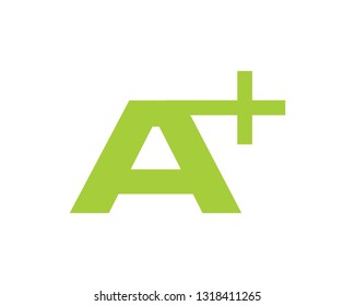 Initial Letter A cross plus medical logo icon design template elements