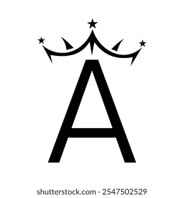 Anfangsbuchstabe A Krone Logo für Schönheit und Mode Logo Symbol Vektor Zeichen