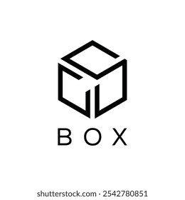 Letra inicial CS con caja hexagonal Inspiración de diseño de logotipo
