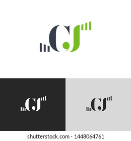 Initial Letter cs c s  uppercase modern logo design template elements. green letter Isolated on black white grey background. Suitable for business, consulting group company.