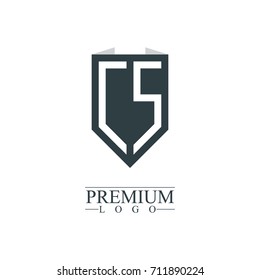 Initial Letter CS Company Design Logo Template