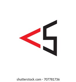 initial letter CS, lines, triangle logo template