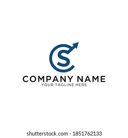 Initial Letter CS With Linked Circle Logo