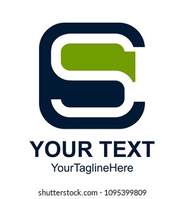Initial letter CS logo design template element for business and company identity