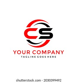 initial letter cs logo design creative idea