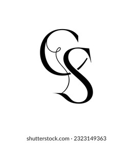 Initial letter CS logo design