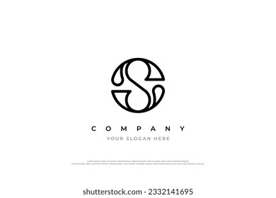 Initial Letter CS Logo or SC Logo Design Vector