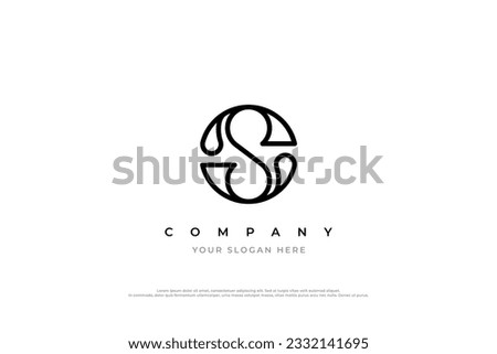 Initial Letter CS Logo or SC Logo Design Vector Stock fotó © 