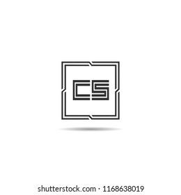 Initial Letter CS Logo Template Design