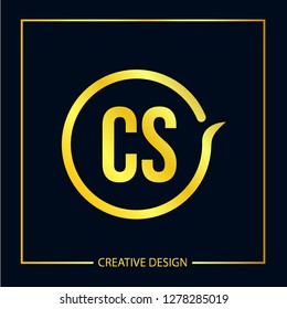 Initial Letter CS Logo Template Vector Design