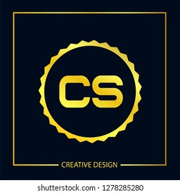 Initial Letter CS Logo Template Vector Design