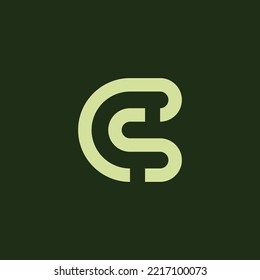 initial letter CS or SC logo. combination of letter C and S. elegant CS monogram