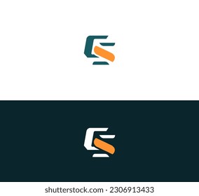 Initial letter CS, SC logo design vector template