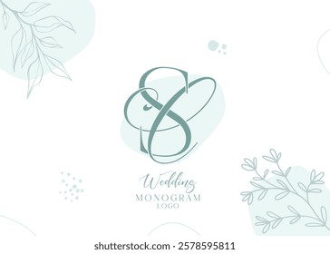 Initial Letter CS SC Wedding Monogram Logo