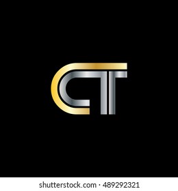 Initial Letter CT Linked Design Logo 