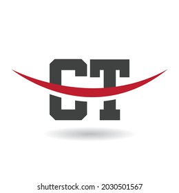 Initial Letter CT Logo Design Template. Modern Logo Combination Letter C With Letter T