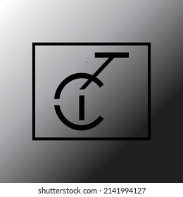 Diseño del logotipo de la carta inicial CT