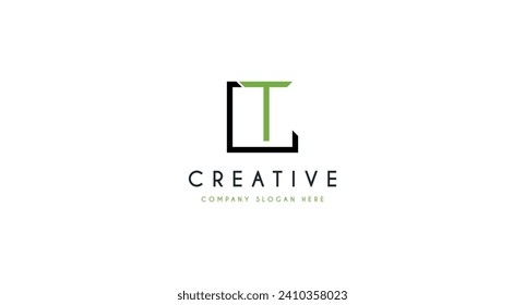 Initial Letter CT logo design vector illustration.