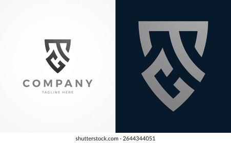 Initial Letter CT Logo Design, Stylish letter CT with two color, usable for brand and company logos, vector illustration
