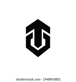 initial letter CT logo or icon monogram. EPS 10