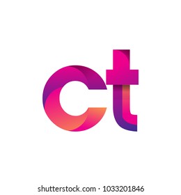 Initial Letter Ct Logo Lowercase Magenta Stock Vector (Royalty Free ...