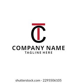 Initial Letter CT Logo,  TC , CT Logo Logo Template