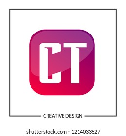 Initial Letter CT Logo Template Design