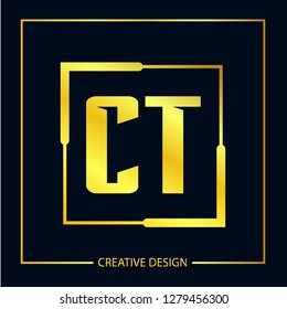 Initial Letter CT Logo Template Vector Design