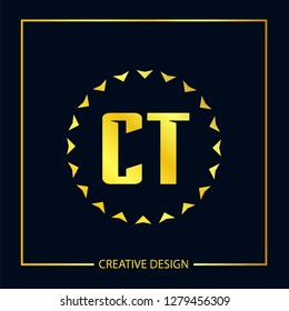 Initial Letter CT Logo Template Vector Design