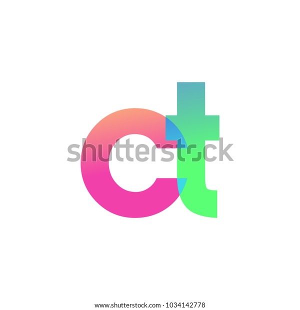 Initial Letter Ct Lowercase Logo Green Stock Vector (Royalty Free ...