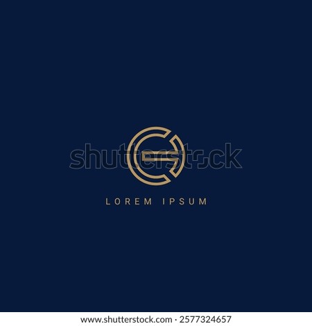 Initial letter CT, TC modern monogram and elegant logo design, premium logo on luxury background