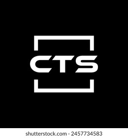 Initial letter CTS logo design. CTS logo design inside square.