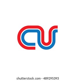 Initial Letter CU Linked Design Logo Template Elements