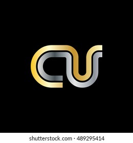 Initial Letter CU Linked Design Logo Template Elements