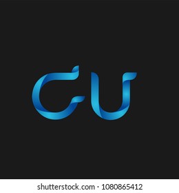Initial Letter CU Logo Design