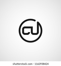 Initial Letter CU Logo Template Design