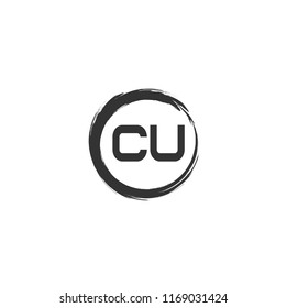 Initial Letter CU Logo Template Design
