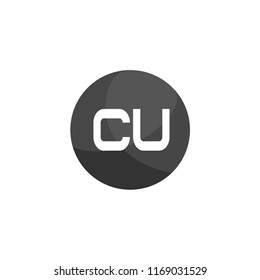 Initial Letter CU Logo Template Design