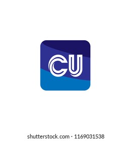 Initial Letter CU Logo Template Design